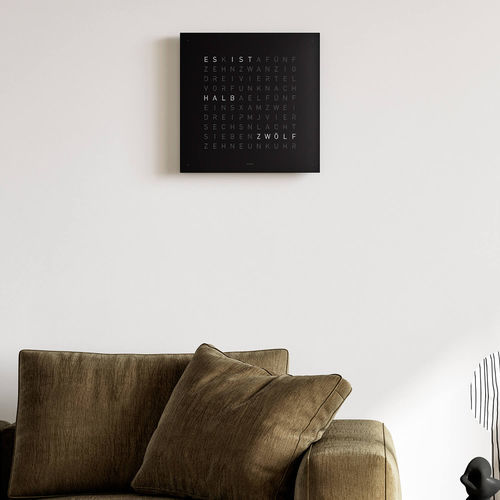 Moderne Uhr - PEPPER - qlocktwo - wandmontiert / Tisch / mit LCD-Digitalanzeige