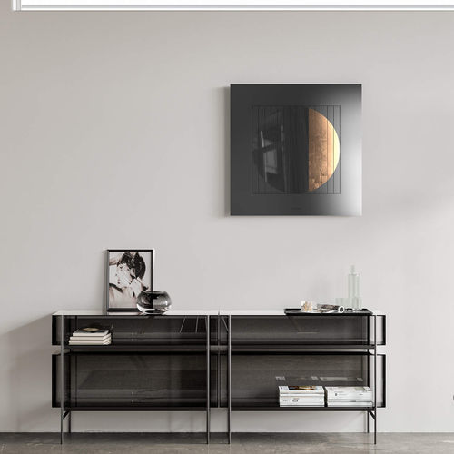 Monduhr - NIGHTFALL MOON GOLD - qlocktwo - modern / wandmontiert / für Gewerbegebrauch