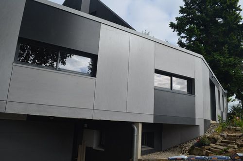 Paneel-Fassadenverkleidung - COPANEL CARBONE & SOURIS - Copanel - Faserzement / glatt