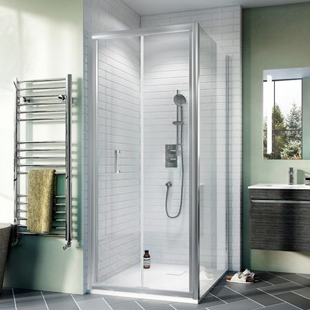 Glas-Duschkabine - KAI 6 - Crosswater - mit Falttür / für Eckeinbau