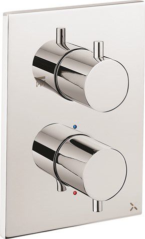 Einhebelmischer für Dusche - MPRO CROSSBOX 1 - Crosswater - wandmontiert / thermostatisch / aus verchromtem Metall