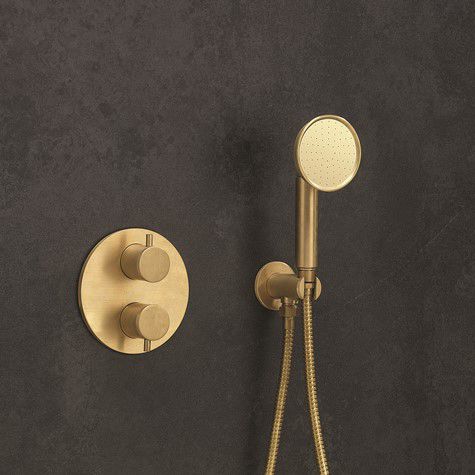 Einhebelmischer für Dusche - MPRO INDUSTRIAL CROSSBOX 1 - Crosswater - wandmontiert / thermostatisch / aus verchromtem Metall