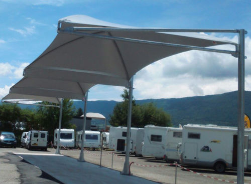 Metallrahmen-Flächentragwerk - 2P : CAMPING CARS - Eugreb Invest - für Carport / PVC-Folie / für Parkplätze