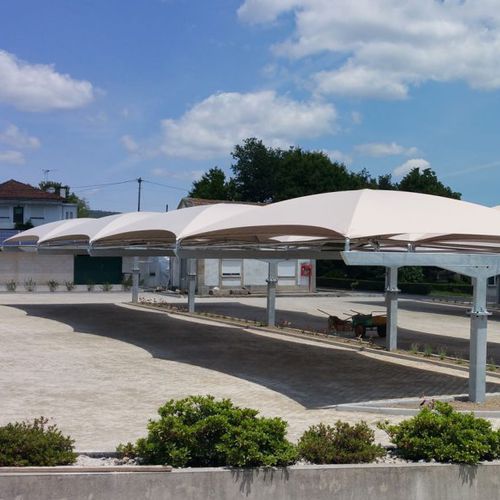 Metallrahmen-Flächentragwerk - SCM SÃO PEDRO DO SUL - Eugreb Invest - für Carport / PVC-Folie / für Parkplätze