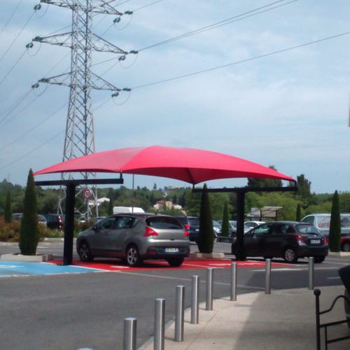 Metallrahmen-Flächentragwerk - Eugreb Invest - für Carport / PVC-Folie / für Parkplätze