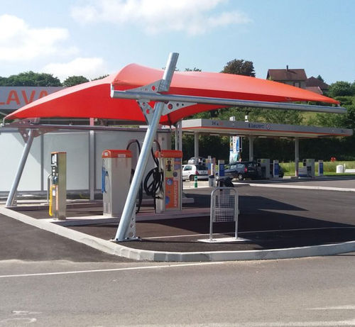 Metallrahmen-Flächentragwerk - CAR WASH - Eugreb Invest - für Carport / PVC-Folie / für Parkplätze