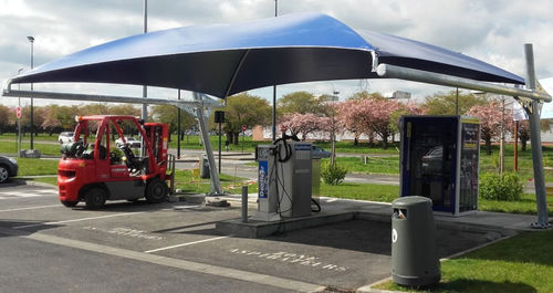 Metallrahmen-Flächentragwerk - WASHING AND ASPIRATION – CONSOL - Eugreb Invest - für Carport / PVC-Folie / für Parkplätze
