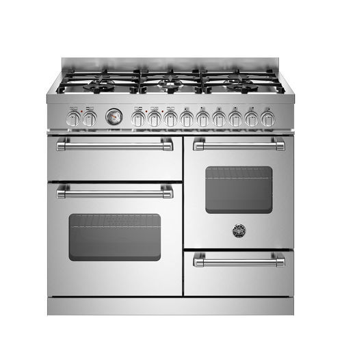 Gasherd - MAS106L3EXC - Bertazzoni - elektrisch / mit 6 Kochfeldern / mit 3 Öfen