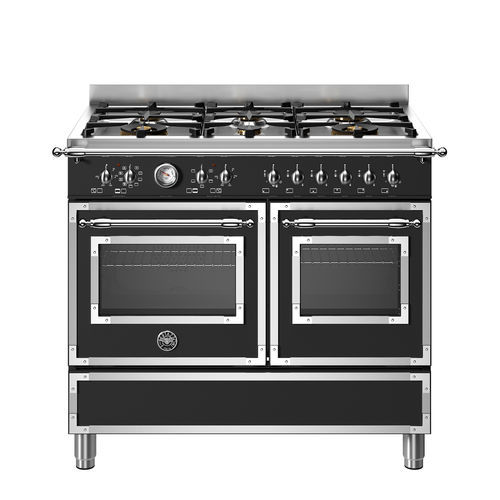 Gasherd - HER106L2ENET - Bertazzoni - elektrisch / mit 6 Kochfeldern / mit 2 Öfen