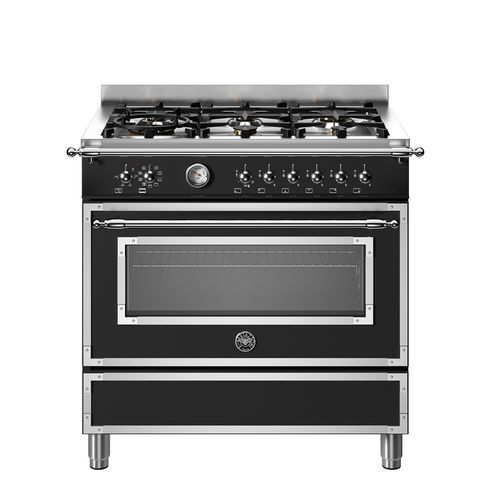 Gasherd - HER96L1ENET - Bertazzoni - elektrisch / mit 6 Kochfeldern / mit 1 Ofen