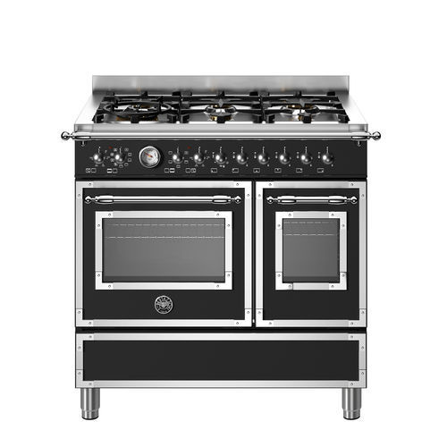 Gasherd - HER96L2ENET - Bertazzoni - elektrisch / mit 6 Kochfeldern / mit 2 Öfen
