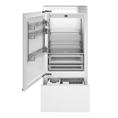 Kühl-Gefrierkombination mit Schublade - REF905BBLPTT - Bertazzoni - Profi / Einbau / mit Gefrierschrank unten