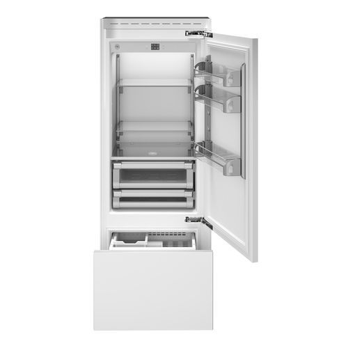 Kühl-Gefrierkombination mit Schublade - REF755BBRPTT - Bertazzoni - Profi / Einbau / mit Gefrierschrank unten