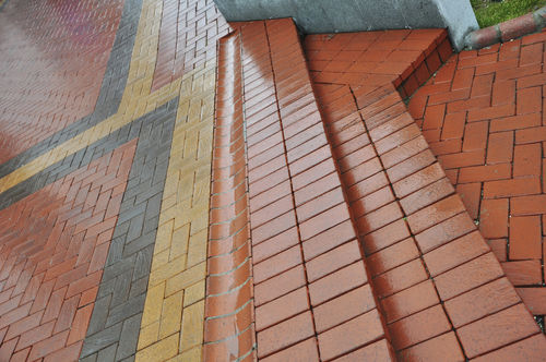 Abflussrinne mit doppeltem Gefälle - KE - Isiklar Building Materials Inc. - gepflastert / Terrakotta / für öffentliche Bereiche