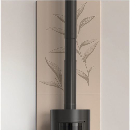Wandmontierter Hitzeschild - BOTANIA - dixneuf - freistehend / Stahl / Stein