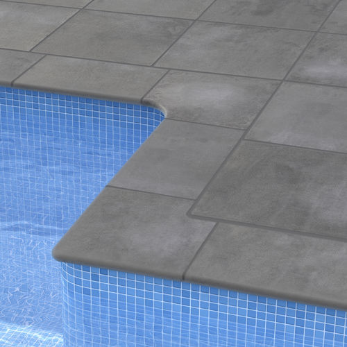 Beton-Poolumrandung - GARONNE Series - SAS PREFABRICADOS DE HORMIGON SA - für Eckeinbau / gebogen