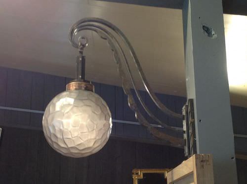 Wandleuchte / Art Deco - bca materiaux anciens - für den Innenraum / Schmiedeeisen / rund