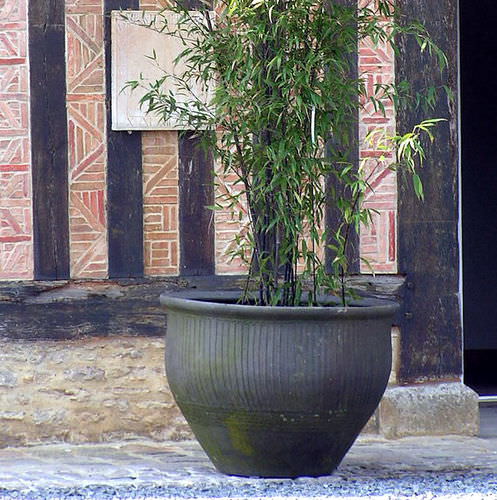 Klassische Vase - bca materiaux anciens - Terrakotta / Kalkstein / schwarz