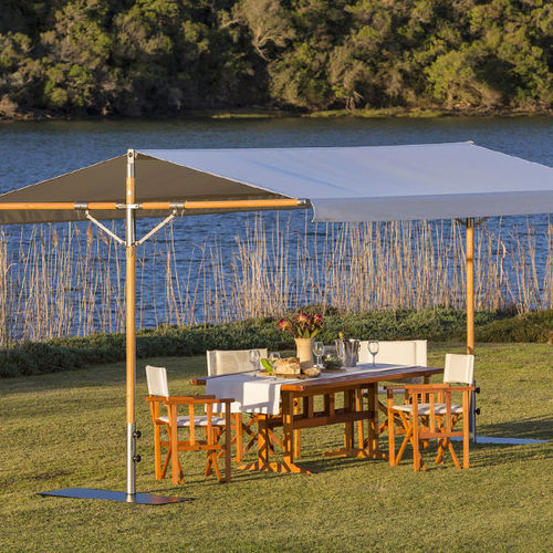 Stoff-Sonnenschirm - PAPILLON - Woodline Shade Solutions - Edelstahl / Aluminium / doppelt