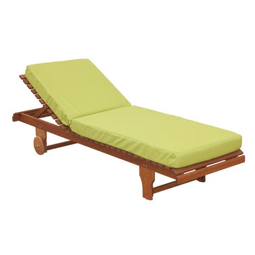 Moderne Sonnenliege - PACIFIC 600 SUN LOUNGER - Woodline Shade Solutions - Holz / für Garten / auf Rollen