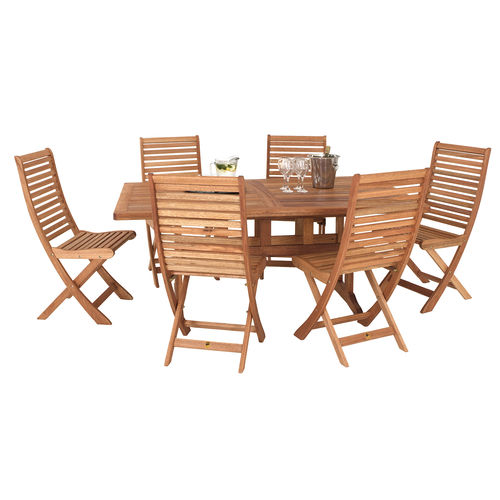 Moderne Tisch- und Stuhlkombination - MONACO CHAIRS AND BAOBAB TABLE SET - Woodline Shade Solutions - für Garten / Holz / für Privatgebrauch
