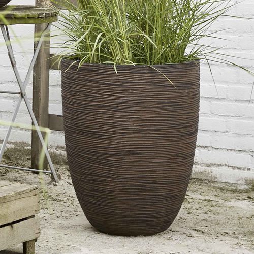 Kunststoff-Pflanzgefäß - NATURE : ELEGANT LOW RIB NL - Capi - rund