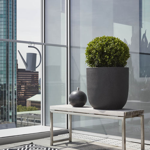 Kunststoff-Pflanzgefäß - LUX : TERRAZZO EGG - Capi - freistehend / rund