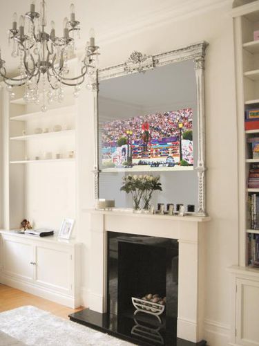 Wandmontierter TV-Spiegel - NO. ENGLISH - Overmantels - Stil / rechteckig / Metall