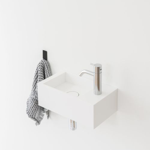Wand-Handwaschbecken - FORM - NotOnlyWhite - rechteckig / Mineralwerkstoff