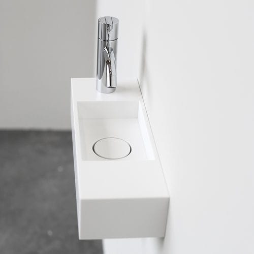 Wand-Handwaschbecken - FORM LIGHT - NotOnlyWhite - rechteckig / Mineralwerkstoff