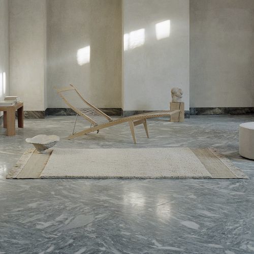Moderner Teppich - ETHOS VIEW - LINIE DESIGN A/S - einfarbig / Neuseelandwolle / aus Jute