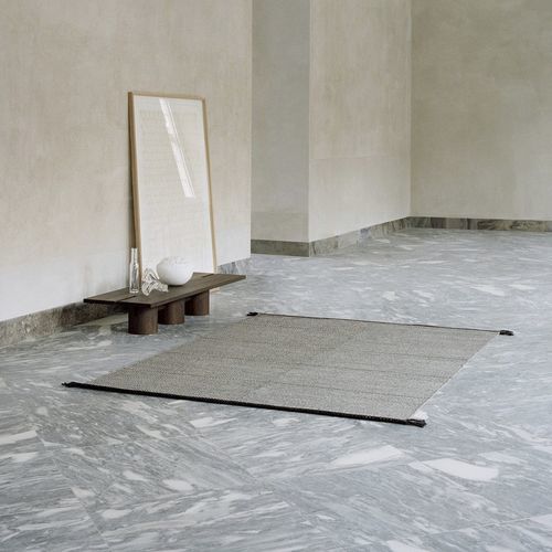 Moderner Teppich - VISION WALK - LINIE DESIGN A/S - Streifenmuster / einfarbig / Wolle