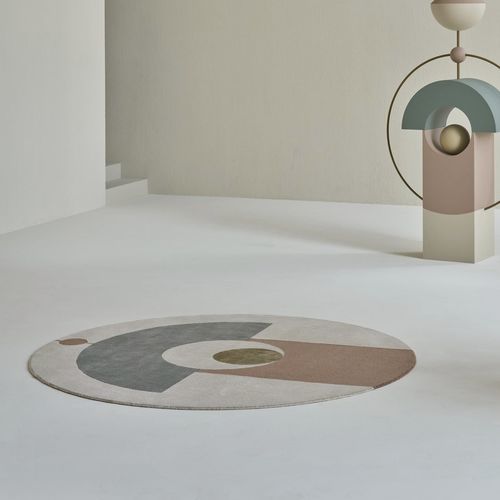 Moderner Teppich - ETERNAL ORB - LINIE DESIGN A/S - Motiv / Seide / Neuseelandwolle