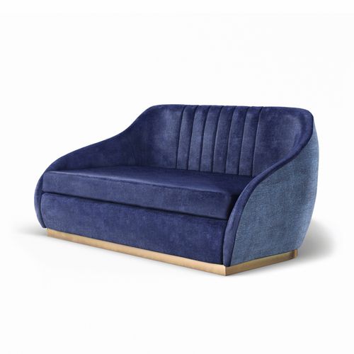 Modernes Sofa - GIA - Mambo Unlimited Ideas - Stoff / Leder / blau