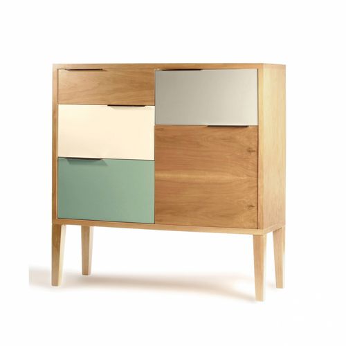 Moderner Barschrank - MUSE  - Mambo Unlimited Ideas - lackiertes MDF / Natureiche
