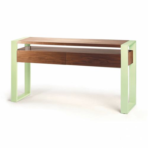 Moderner Konsolentisch - IRON - Mambo Unlimited Ideas - Metall / Nussbaum / Sperrholz