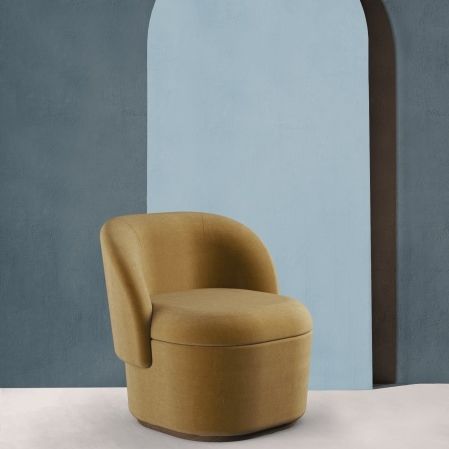 Moderner Sessel - BISOU - Mambo Unlimited Ideas - Stoff / Leder / Massivholz