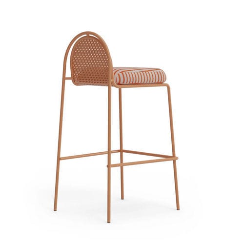 Moderner Barstuhl - RIVIERA - Mambo Unlimited Ideas - für den Innenraum / Stoff / Gestell aus rostfreiem Edelstahl