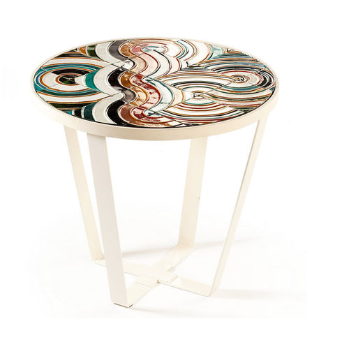 Moderner Beistelltisch - CALDAS - Mambo Unlimited Ideas - Holz / Metall / rund