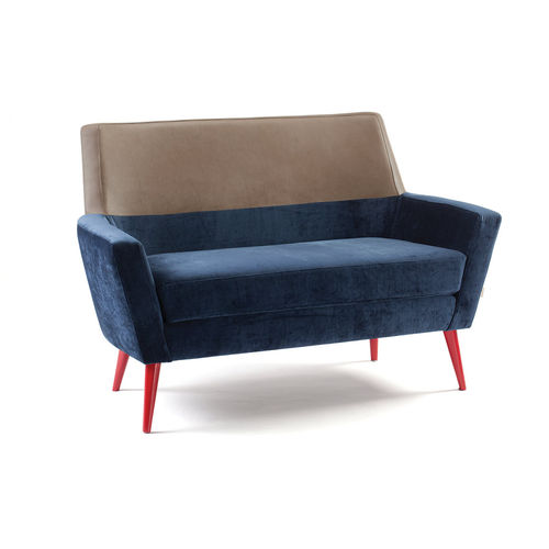 Modernes Sofa - DOBLE - Mambo Unlimited Ideas - Stoff / Leder / blau