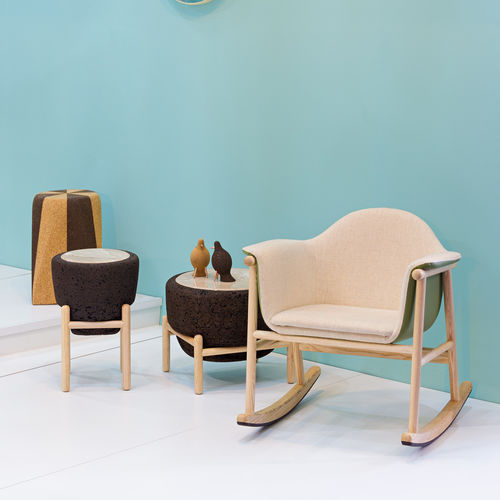 Moderner Sessel - GAGO - DAM - Leder / Nussbaum / Esche