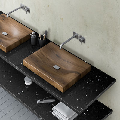 Laminat-Arbeitsplatte - SHOWER  - Greenlam Europe - für Reinraum / für Badezimmer / schwarz