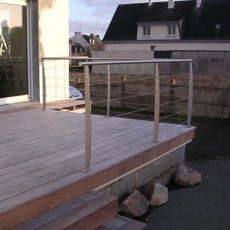 Edelstahlgeländer - LUC SUR MER - ESCALIER DESIGN 14 - Kabel / für Außenbereich / für Terrasse