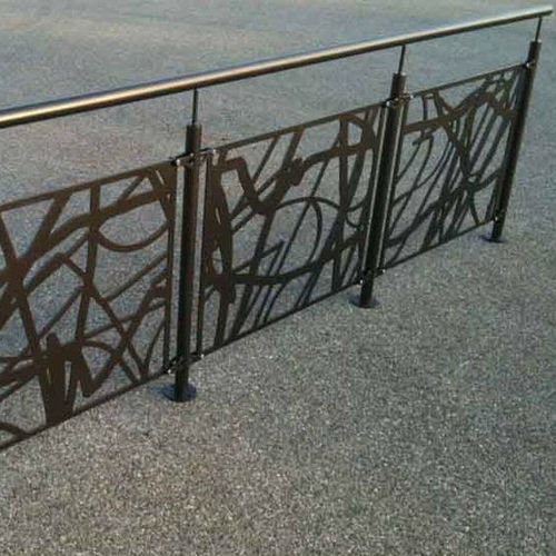 Schutzabsperrung - ESCALIER DESIGN 14 - feststehend / Metall / für öffentliche Bereiche
