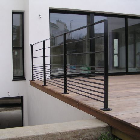 Metallgeländer - CABOURG - ESCALIER DESIGN 14 - mit Stangen / für Außenbereich / für Terrasse