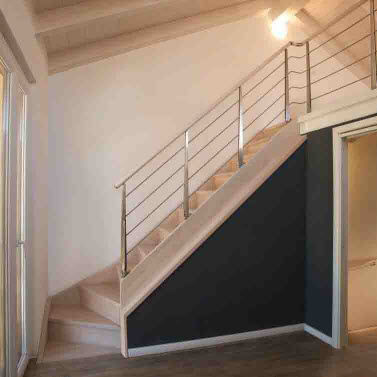 Viertelgewendelte Treppe - 50 - ESCALIER DESIGN 14 - Holzstufen / mit Holzstruktur / modern