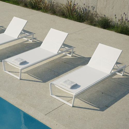 Moderne Sonnenliege - COSTA - 10Deka - Textilene / Aluminium / für Garten