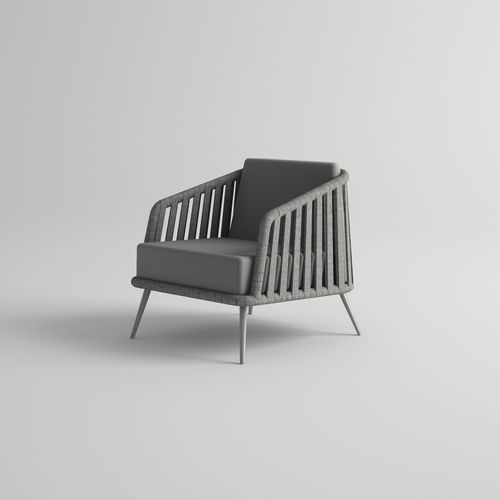 Moderner Sessel - LITUS  - 10Deka - Stoff / Kunstleder / Aluminium