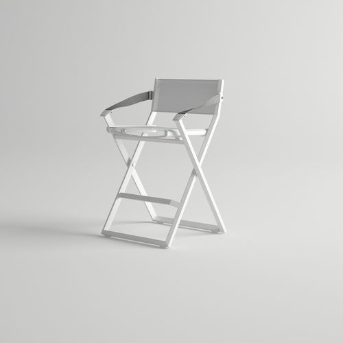 Moderner Barstuhl - VICTUS - 10Deka - für Garten / Textilene / Gestell aus Aluminium