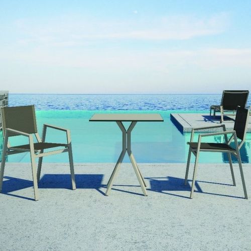 Moderner Bistrotisch - ORA - 10Deka - HPL / Gestell aus Aluminium / rund